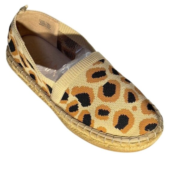 DELTAN Hensley Women's Leopard Print Espadrille Slip-On Shoes Textile  Size 9M - Picture 1 of 11